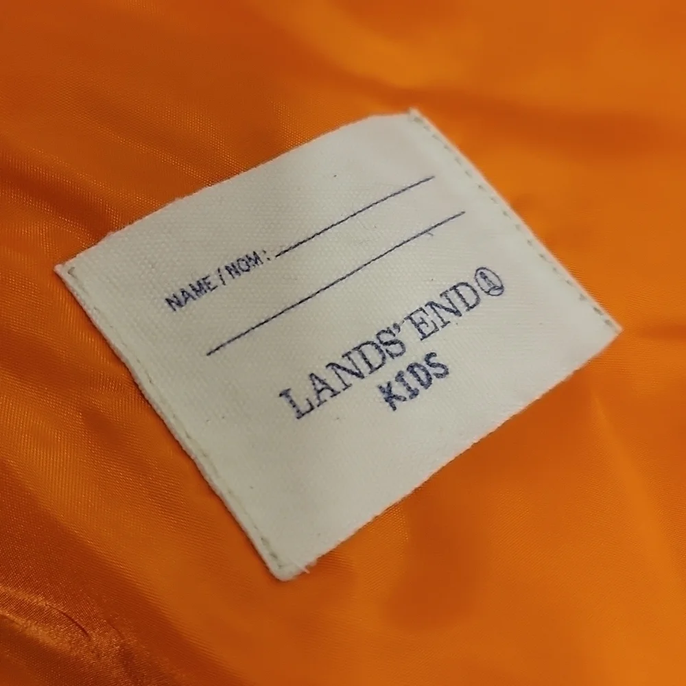 LANDS End Kids pink orange purple jacket coat with zip pockets size 14 - Picture 11 of 16